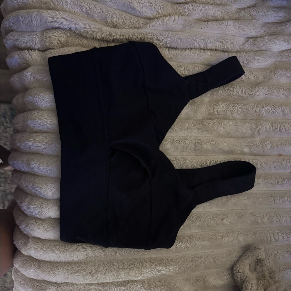 Lululemon Wild Twist Bra Black Size 6 Longline Twist Front - Picture 4 of 5